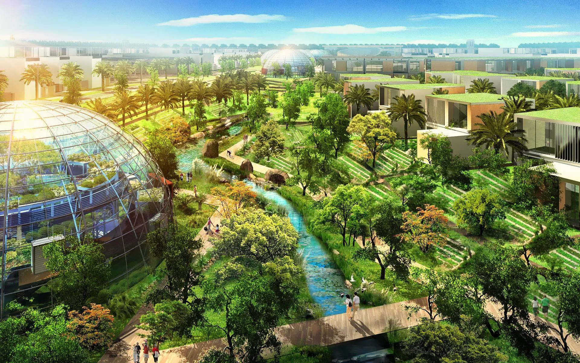 Carbon footprint report development for The Sustainable City in Dubai UAE.